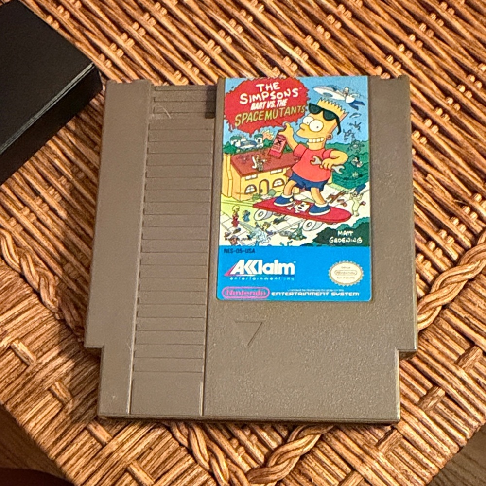 Nintendo The Simpsons: Bart vs. the Space Mutants NES Cartridge - Gray
